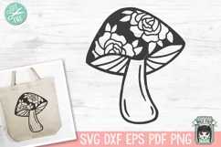 Mushroom SVG, Mushroom Clipart, Floral SVG, Flower SVG Product Image 1