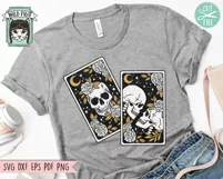 Floral Skull Tarot Cards SVG, Halloween Shirt SVG, Gothic Product Image 2