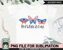 July 4th Butterfly Sublimation Design PNG, 4th of July Shirt Product Image 4