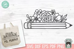 Teacher Pencil SVG, Teacher Gift SVG, Teacher Shirt SVG Product Image 1