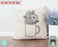 Floral SVG, Flowers SVG, Teacher Shirt SVG, Mug SVG Product Image 2