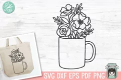 Floral SVG, Flowers SVG, Teacher Shirt SVG, Mug SVG Product Image 1