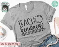 Teacher Shirt SVG, Inspirational Quote, Apple SVG, Pencil Product Image 2