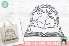 Book SVG File, Teacher PNG, Teacher Gift SVG, Inspirational Product Image 1