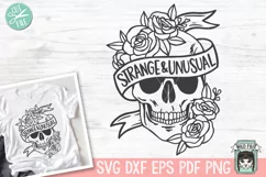Floral Skull SVG, Halloween Shirt SVG, Flower Skull PNG Product Image 1