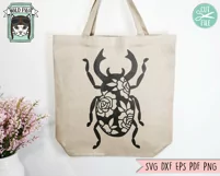 Flower Beetle SVG, Insect SVG, Animal SVG, Floral Bug SVG Product Image 2