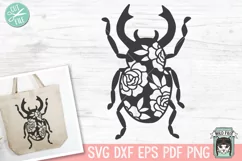 Flower Beetle SVG, Insect SVG, Animal SVG, Floral Bug SVG Product Image 1