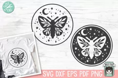 Moth SVG, Mystical SVG, Fantasy SVG, Insect SVG, Moon SVG Product Image 1