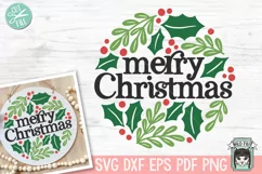 Merry Christmas Sign SVG, Christmas Sign SVG, Winter SVG Product Image 1
