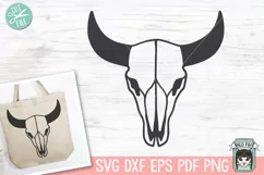 Bull Skull SVG, Cow Skull SVG, Animal Skull SVG, Boho SVG Product Image 1
