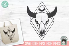 Mystical Cow Skull SVG, Bull Skull SVG, Animal Skull SVG Product Image 1
