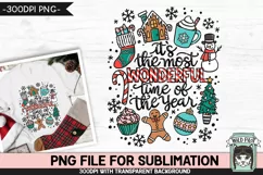 Christmas PNG Sublimation, Most Wonderful Time Of The Year Product Image 1