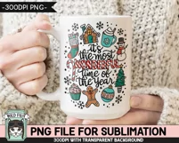 Christmas PNG Sublimation, Most Wonderful Time Of The Year Product Image 3