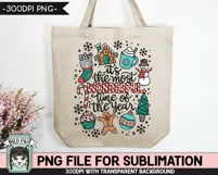 Christmas PNG Sublimation, Most Wonderful Time Of The Year Product Image 4
