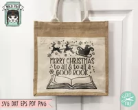 Merry Christmas SVG, Books SVG, Santa SVG, Teacher Shirt SVG Product Image 3