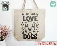 Dog Lover SVG, Valentines Day, All You Need Is Love, Puppy Product Image 4