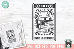 Coffee and Books Tarot Card svg, Coffee SVG, Book Lover SVG Product Image 1