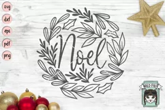 Christmas SVG File, Noel SVG, Round Christmas Sign SVG File Product Image 1