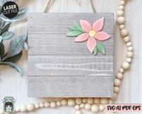Flower Laser SVG Cut File, Floral Laser SVG Cut File Product Image 2