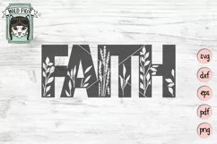 Faith SVG Cut File, Religious Sign SVG, Home Sign SVG File Product Image 1