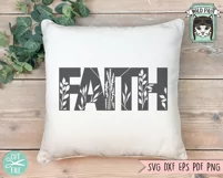 Faith SVG Cut File, Religious Sign SVG, Home Sign SVG File Product Image 2