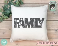Family SVG Cut File, Home Sign SVG File, Farmhouse Sign SVG Product Image 2