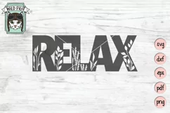 Relax SVG Cut File, Home Sign SVG File, Farmhouse Sign SVG Product Image 1