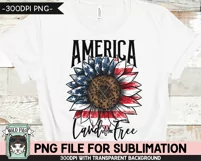 Sunflower American Flag USA PNG, July 4th Sublimation PNG Product Image 2
