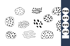 Abstract black and white spotted shapes vector illustration Product Image 1