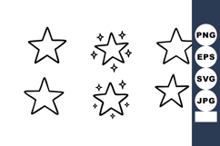 Star shapes with sparkling effects vector illustration in bl Product Image 1