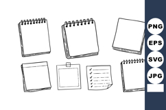 Blank spiral notebook and memo pad vector set for office not Product Image 1