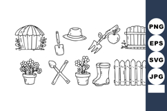 Gardening tools and accessories collection with pots boots a Product Image 1