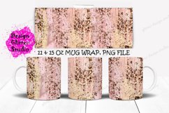 Pink Leopard Brush Stroke,Coffee Mug Design Sublimation, Product Image 1