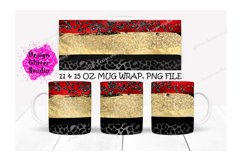 Glitter Brush Stroke Ceramic Mug Wrap,PNG 11 &amp; 15 Oz Mug Product Image 1