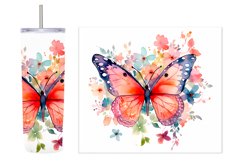 Butterfly Tumbler Wrap. Butterfly Tumbler Sublimation Product Image 2