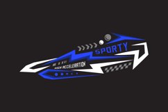 Wrap decal sticker racing sport vehicle template graphic Product Image 2
