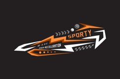 Wrap decal sticker racing sport vehicle template vector Product Image 1