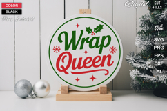 Wrap Queen SVG | Christmas Round Sign SVG | Xmas SVG Product Image 1