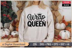 Wrap Queen SVG | Christmas SVG | Holiday SVG | Xmas SVG Product Image 2