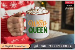 Wrap Queen SVG | Christmas SVG | Holiday SVG | Xmas SVG Product Image 3
