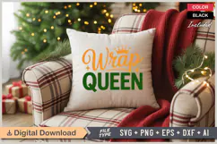 Wrap Queen SVG | Christmas SVG | Holiday SVG | Xmas SVG Product Image 4