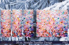Colorful Sequins Tumbler Wrap | 20 oz | Pink Design Product Image 1