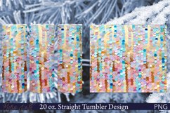 Colorful Sequins Tumbler Wrap | 20 oz | Abstract Stripes Product Image 1