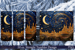 Holiday Tumbler Wrap | Starry night Product Image 1