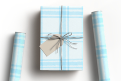 Watercolor Sky Blue Stripes Digital Paper Patterns Product Image 4