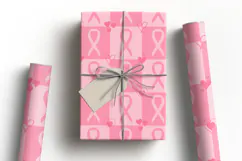 Breast Cancer Awareness Digital Paper | Pink Ribbon Pattern Product Image 6