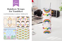 Rainbow Sublimation Wraps for Tumblers Canva Template Product Image 1
