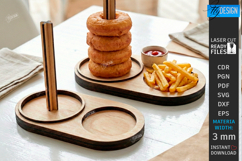 Wraps and Fries Tray Laser Cut | Food Tray | Serving Board Product Image 1