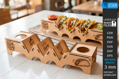 Wraps and Fries Tray Laser Bundle | Food Tray |Serving Board Product Image 15