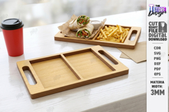 Fast Food Serving Tray Laser Cut | Serving Board |Snack Tray Product Image 1